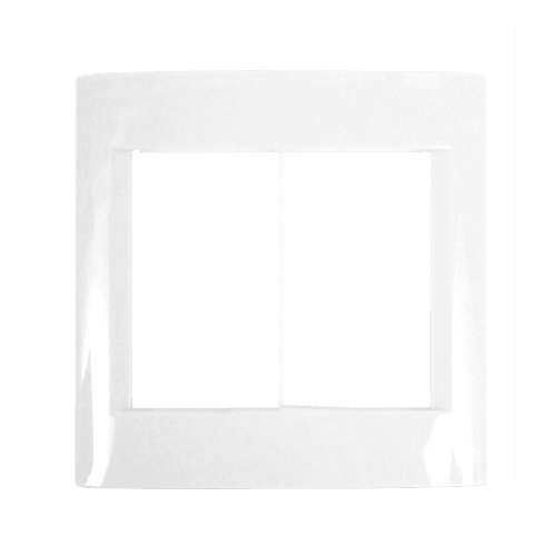 Tapa 6 módulos blanca